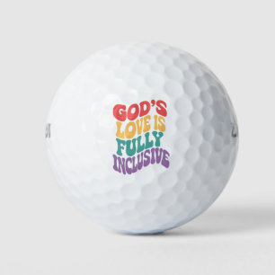 God's Love is Fully Inclusive Christian Jesus LGBt Golf Balls