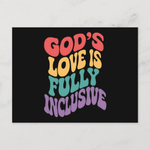 God's Love is Fully Inclusive Christian Jesus LGBt Postcard