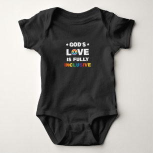 God's Love Is Fully Inclusive Gay LGBT Pride Month Baby Bodysuit