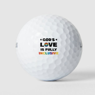 God's Love Is Fully Inclusive Gay LGBT Pride Month Golf Balls