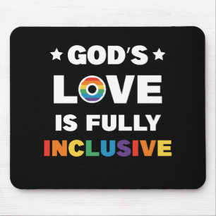 God's Love Is Fully Inclusive Gay LGBT Pride Month Mouse Mat
