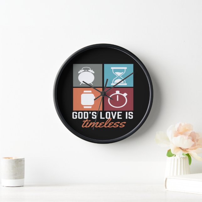 God's Love is Timeless Christian Wall Clock (Home)