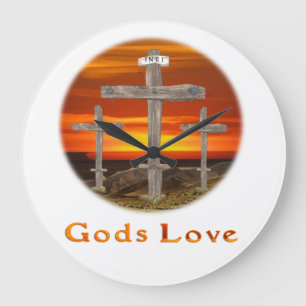Gods Love Large Clock