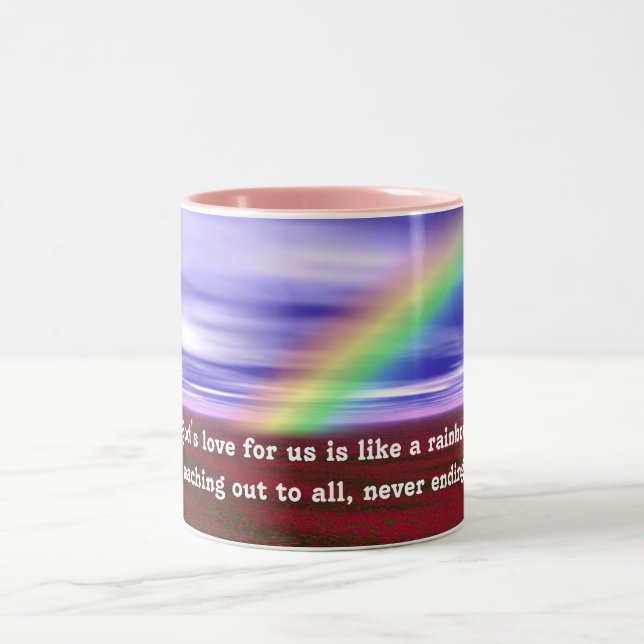 God's Love Rainbow Two-Tone Coffee Mug (Center)