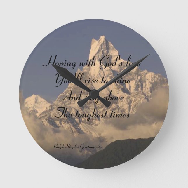 God's love round clock (Front)