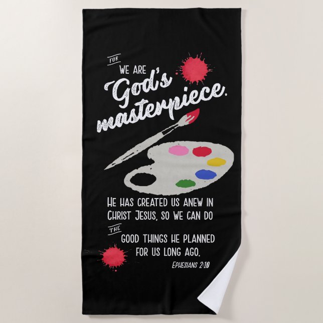 God's masterpiece beach towel (Front)