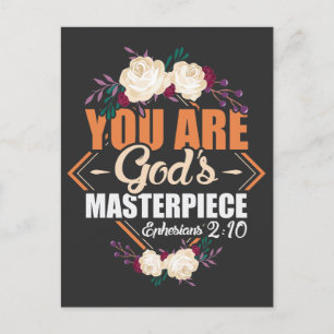 God's Masterpiece Ephesians 2:10 Bible Verse Postcard