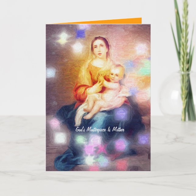 God's Masterpiece Is Mother Holiday Card (Front)