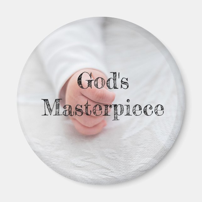 God's masterpiece Pro-Life Magnet (Front)