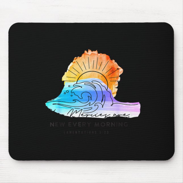 God's Mercy New Every Morning Christians Faith Jes Mouse Mat (Front)