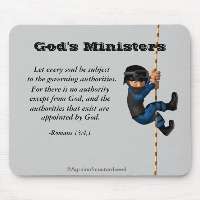 God's Miisters Law Enforcement Mouse Mat (Front)