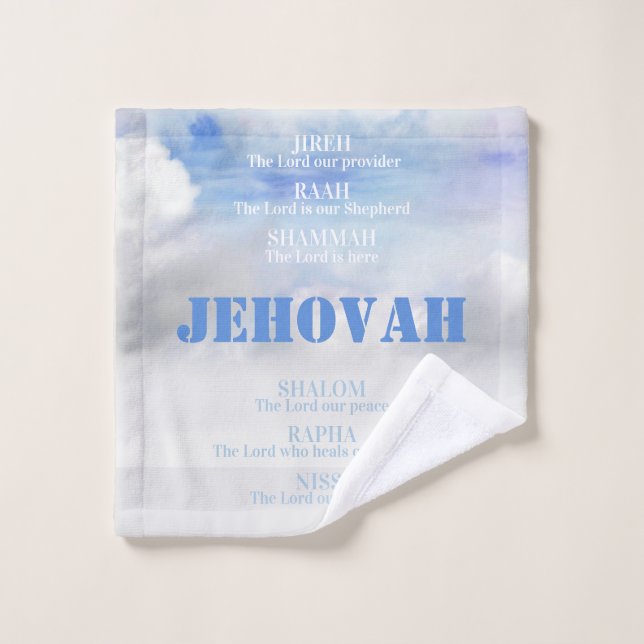 God's Names JIREH SHALOM RAPHA Wash Cloth (Wash Cloth)
