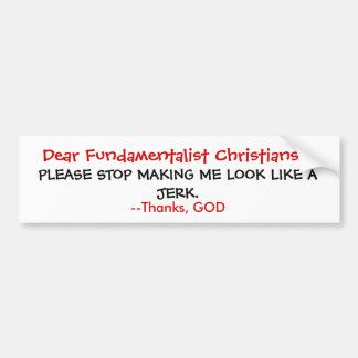 God's no Jerk Bumper Sticker