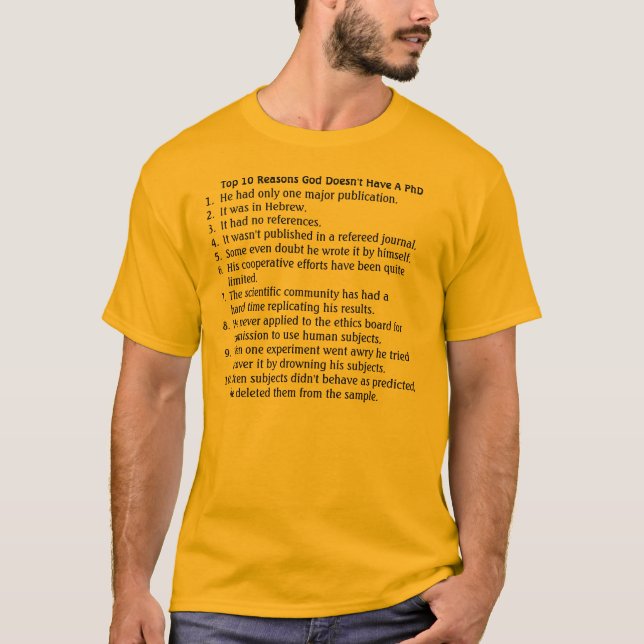 God's PhD T-Shirt (Front)