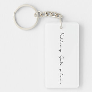 God's Plan Inspirational Art God Art Gospel Saying Key Ring