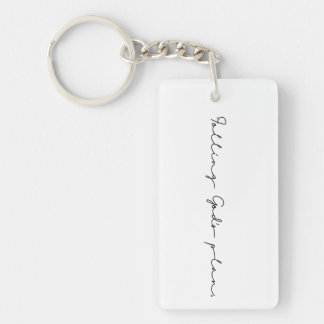 God's Plan Inspirational Art God Art Gospel Saying Key Ring