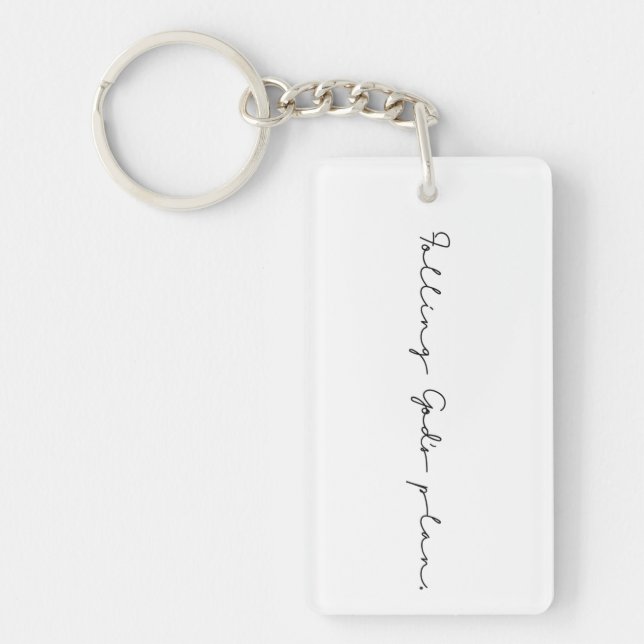 God's Plan Inspirational Art God Art Gospel Saying Key Ring (Front)