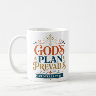 God's Plan Prevails Biblical Truth Quote Coffee Mug