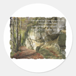 God's Plan To Prosper You Jeremiah 29:11 Classic Round Sticker