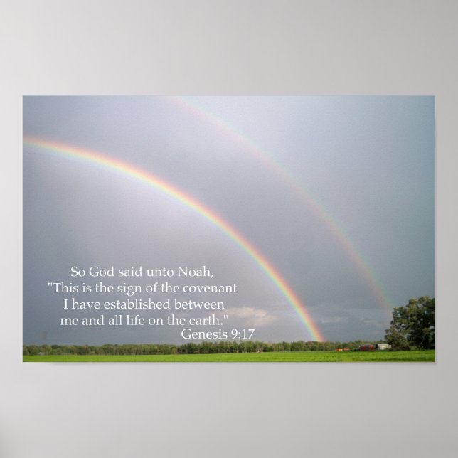 God's Promise to Noah in the Rainbow Poster (Front)