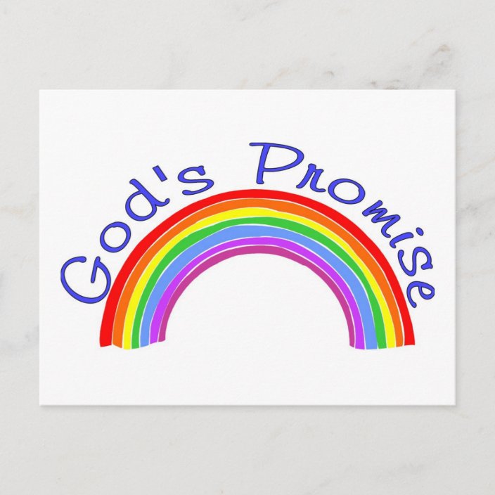 God S Promise With Rainbow Christian Postcard Uk