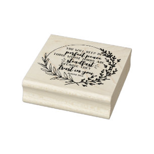 God's Promises for your Every Need - Isa. 26:3 Rubber Stamp