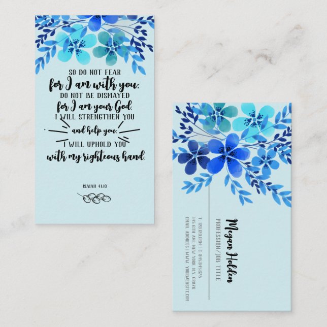 God's Promises for your Every Need - Isa. 41 Business Card (Front/Back)