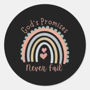 God'S Promises Never Fail Christ Centred Classic Round Sticker