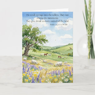 God's Provision: Psalm 104:10-11  Card
