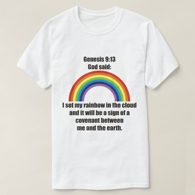 God's Rainbow Covenant T-Shirt (Design Front)