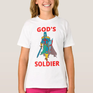 God's Soldier In Arms Girl's T-Shirt
