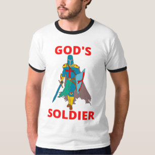 God's Soldier In Arms Mens Ringer T-Shirt