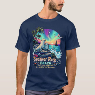 Gods Solid Beach Breaker Rock Camp Retro VBS 2025  T-Shirt