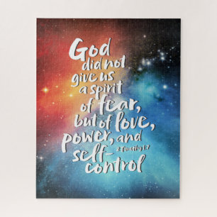 GOD's Spirit of Love - NO FEAR - Bible Verse Jigsaw Puzzle