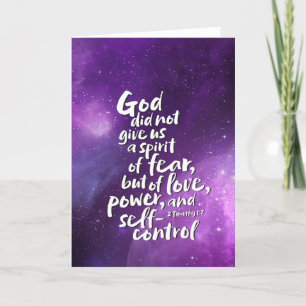 GOD's Spirit of Love - NO FEAR - Christian Holiday Card