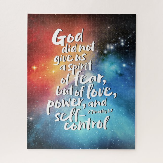 GOD's Spirit of Love - NO FEAR - Christian Jigsaw Puzzle (Vertical)