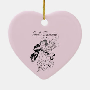 God's Thoughts Poetry Ceramic Tree Decoration