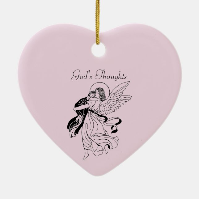 God's Thoughts Poetry Ceramic Tree Decoration (Back)