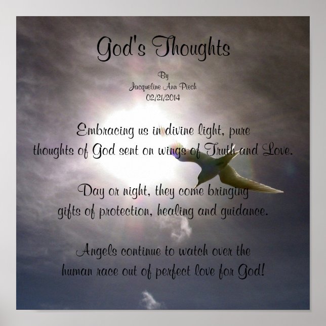 God's Thoughts Poetry Poster (Front)
