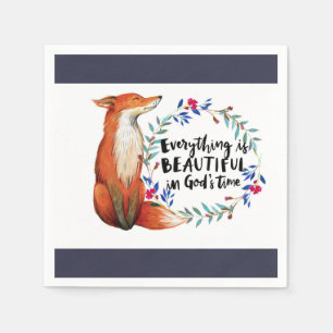 gods time foxes napkin