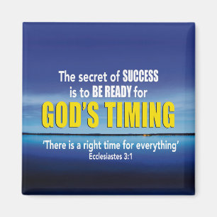 GODS TIMING Success Christian Magnet