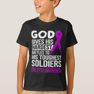 God's touchest soldiers EPILEPSY AWARENESS t T-Shirt