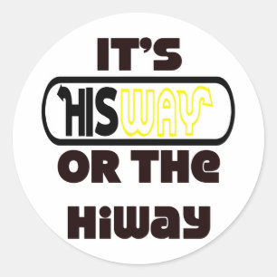 God's Way Christian Classic Round Sticker