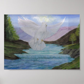God's White Dove of Love & Serenity Poster
