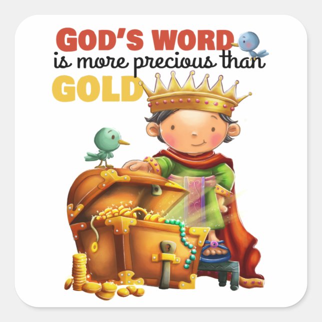 God's Word kid sticker page (Front)