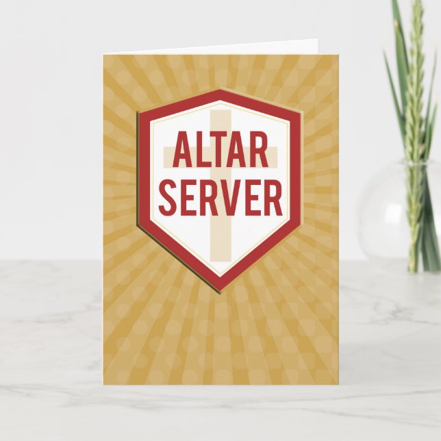 Godson Altar Server Congratulations Starburst Card (Front)