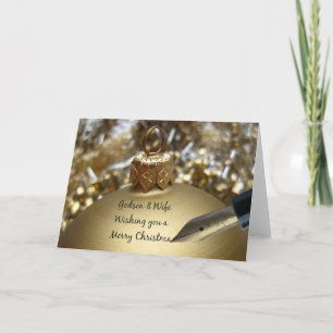 godson and wife Merry Christmas card