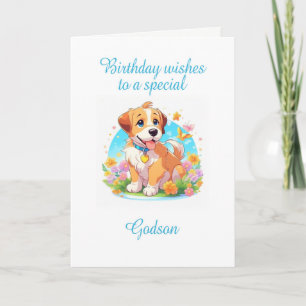 Godson Birthday Puppy Dog Card