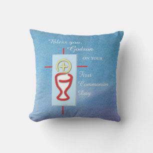 Godson, First Holy Communion, Blue Cushion