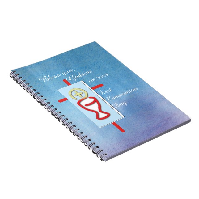 Godson, First Holy Communion, Blue Notebook (Right Side)